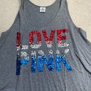 Love pink crop top size small